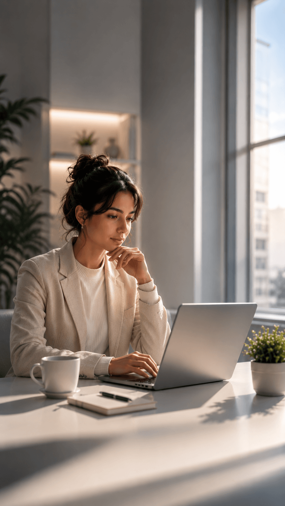 Professional working at a desk